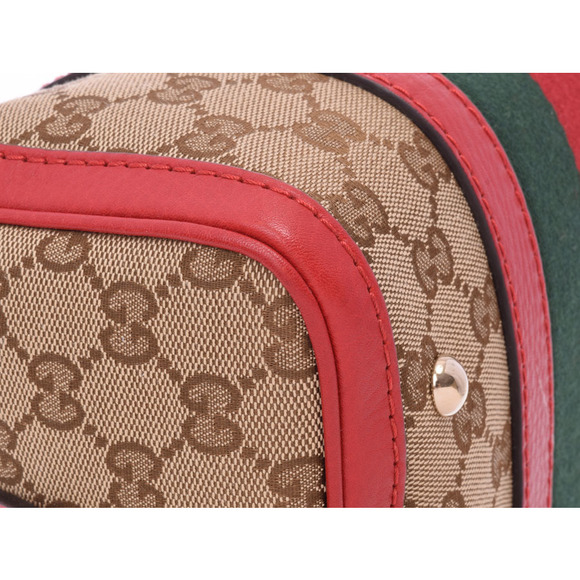 Gucci Web Bag Beige Strap Red - Picture 5 of 12